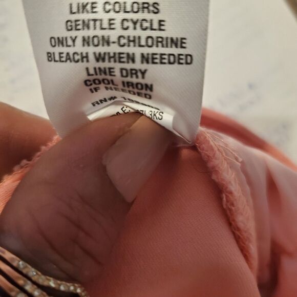 KATE AND SAM Pink elastic waistband Capris Sz 10 - Picture 6 of 6